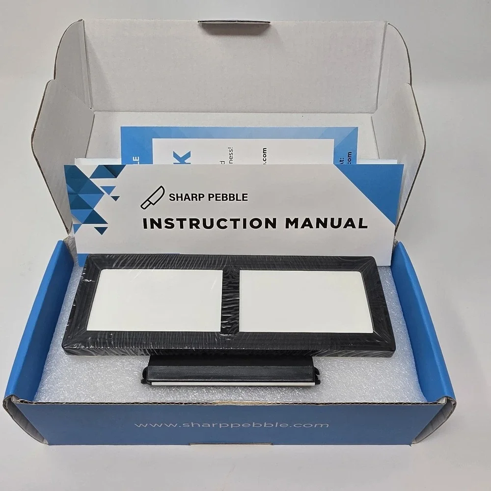 New Sharp Pebble Premium WhiteStone Sharpening Stone Bamboo Base 1000/6000 Grit